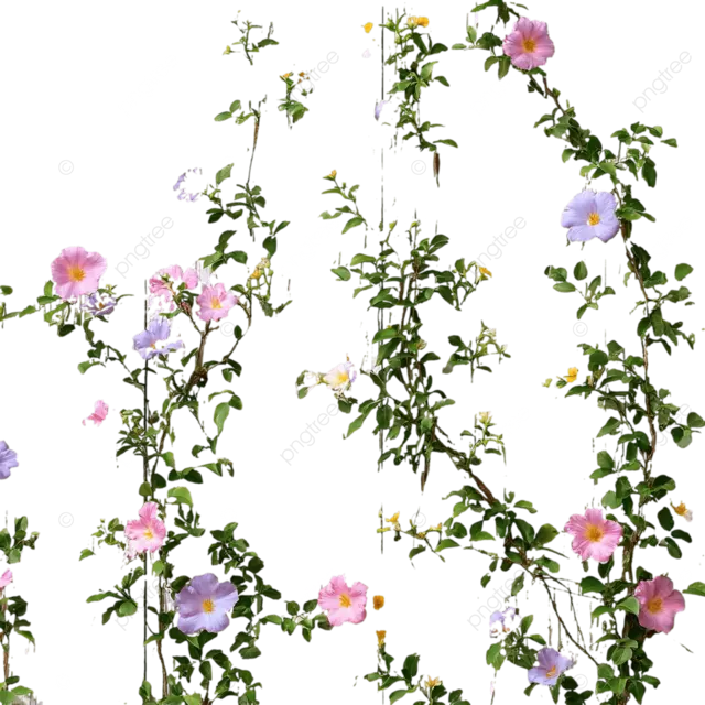 白色木墙上爬满了花藤