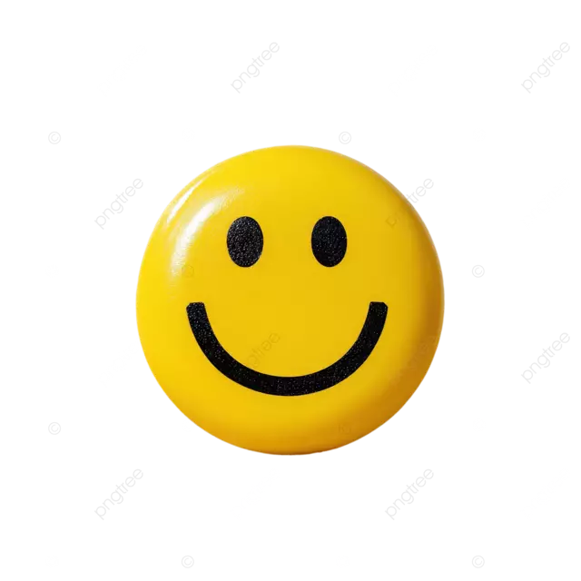 平坦的桌面上有一个黄色笑脸
