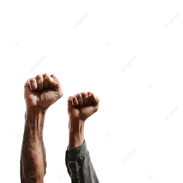 人们在户外夏季抗议活动中争取人权