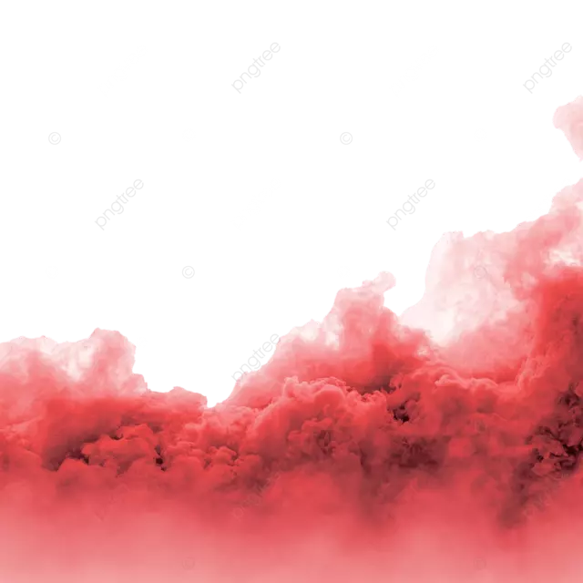在白色背景上升高的红色烟雾柔软的质地呈现现实主义梯度
