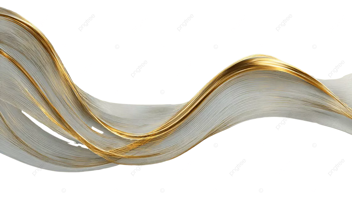 金色波浪线和优雅曲线的奢华背景设计