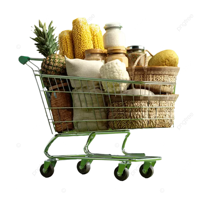 多哥农产品在超市购物车工作室拍摄