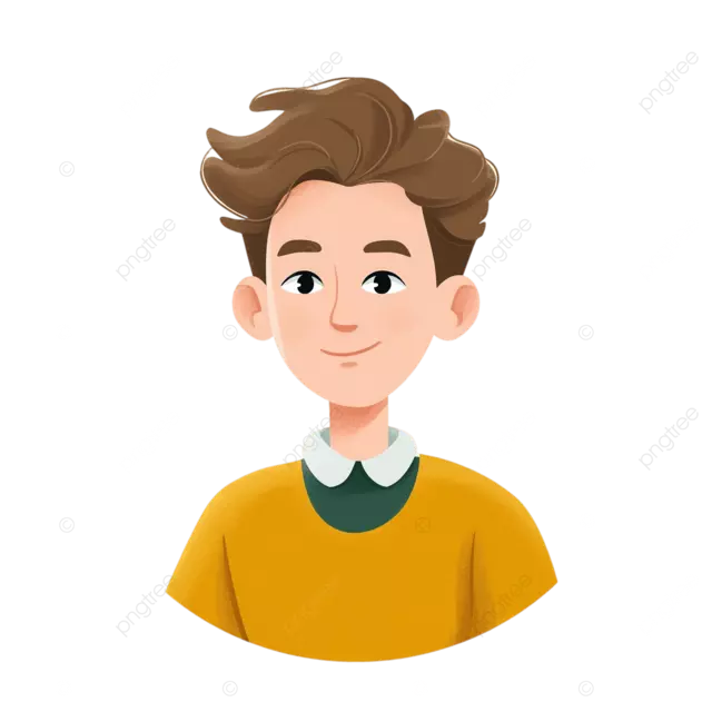 自信的男孩 最小的个人资料图片 干净的设计 微妙的颜色 白色背景