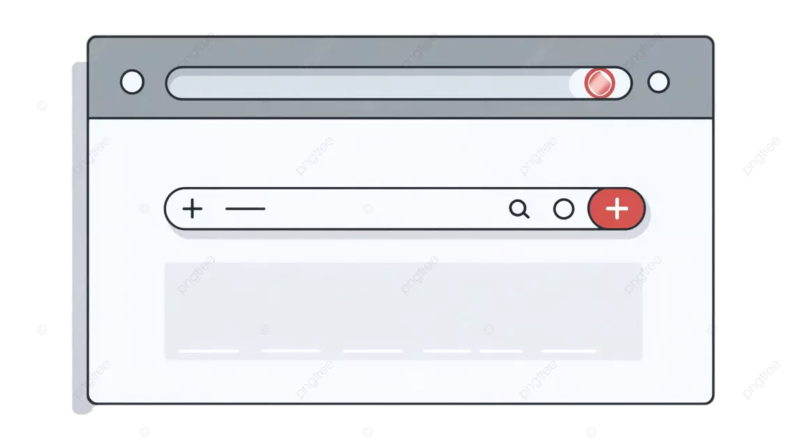 极简浏览器窗口界面，灰色标题栏，白色地址栏