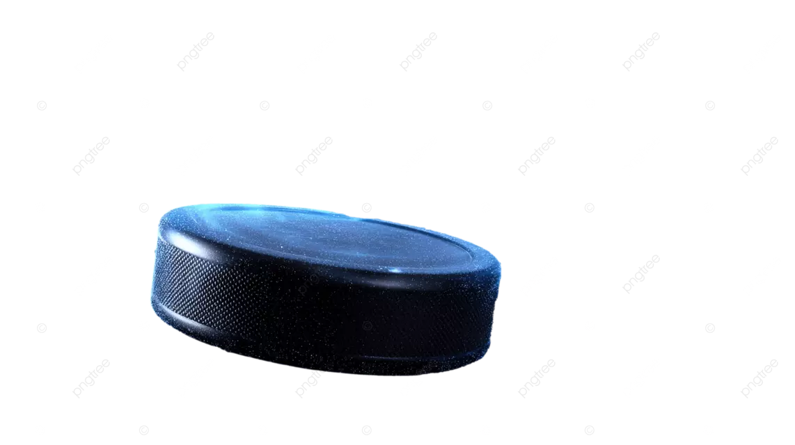 棋盘背景上带有光点的蓝色冰球