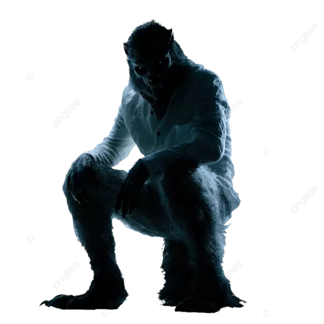 狼人神秘超自然照片 png 白色背景