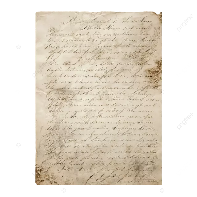 复古信纸 A5 尺寸精致旧书法古董米色纹理白色背景柔软棕褐色墨水优雅深色学术风格插图