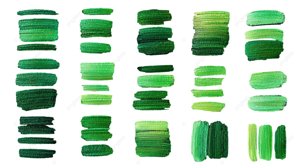 黑色背景上的绿色笔触图案