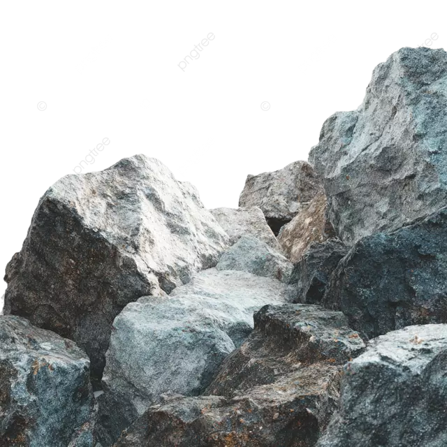 户外岩石场景干净的岩石特写摄影高清超精细16k白色背景