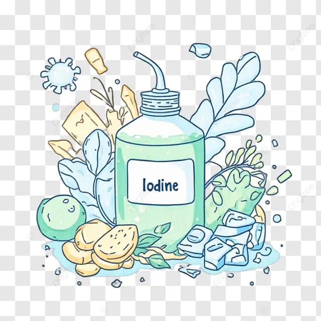 碘酒瓶绿叶