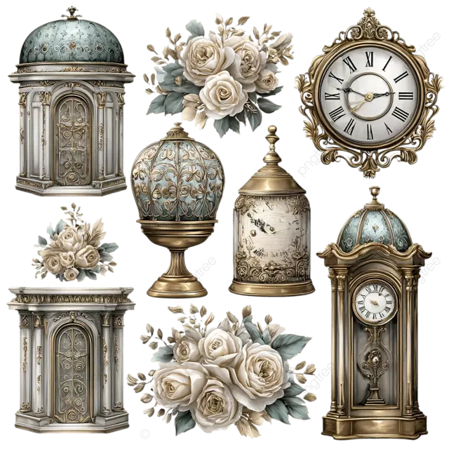 蒸汽朋克房屋主题ephemra透明白色背景png