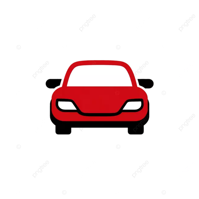 现代汽车图标大胆的平面设计白色背景