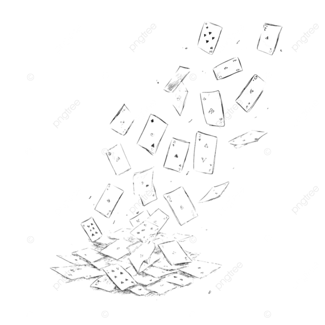 白色背景上的飞牌线条画