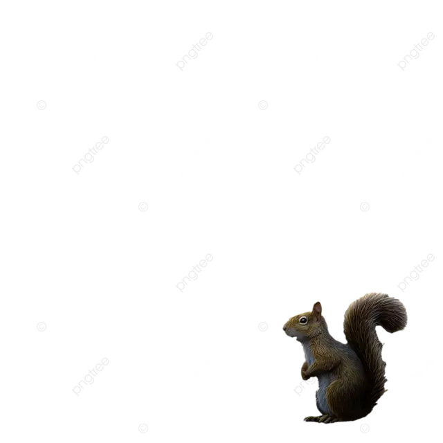 雄伟的愿望树在迷人的森林里，有五颜六色的松鼠