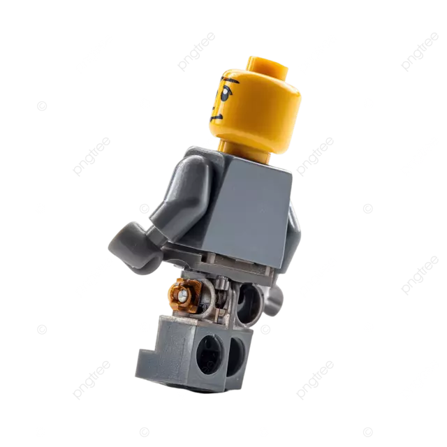 不匹配的乐高迷你人物，笨拙且不平衡的组装