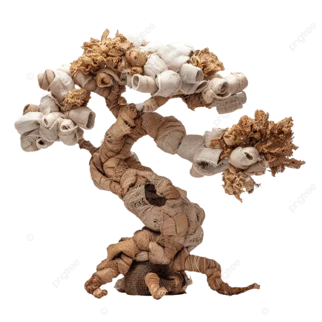 生命之树 多节橡木 山毛榉 桦木 废布 纱线 牛皮纸 纸板 卫生纸管 精细雕塑