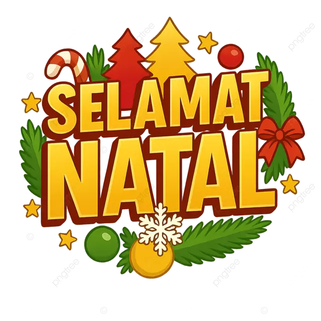 优雅透明圣诞快乐新年标签印度尼西亚免费 png 矢量