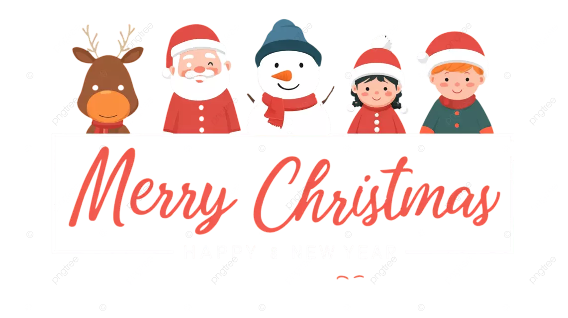 一幅充满节日气氛的圣诞场景，有雪人 圣诞老人 孩子们和色彩缤纷的礼物。