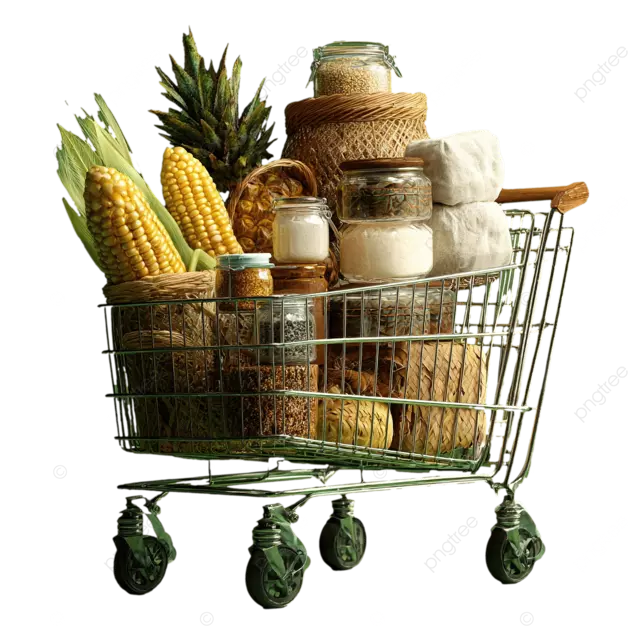 多哥农产品在超市购物车工作室拍摄