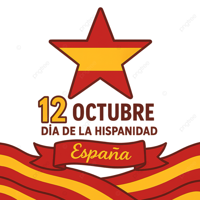 西班牙国庆西班牙裔日庆典矢量插图
