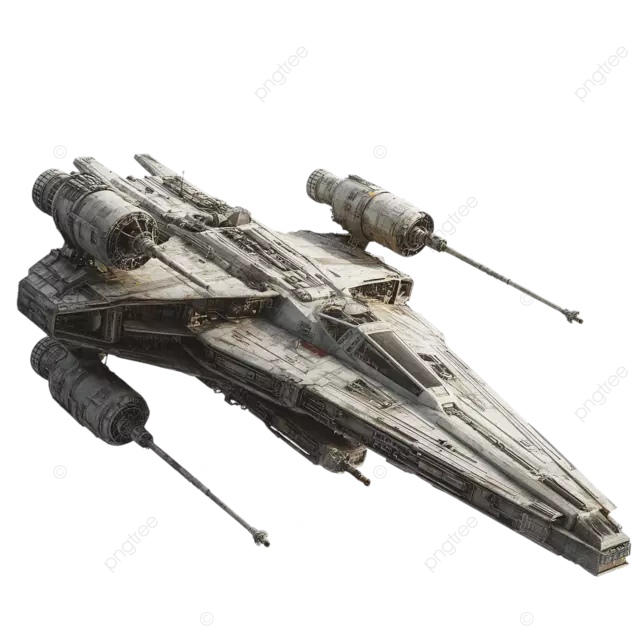 星球大战狮X翼战斗机史诗场景白色背景