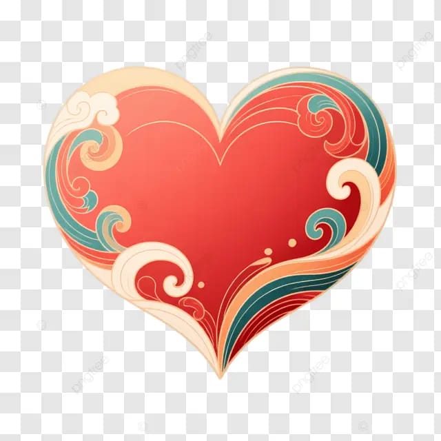心形图案与边框