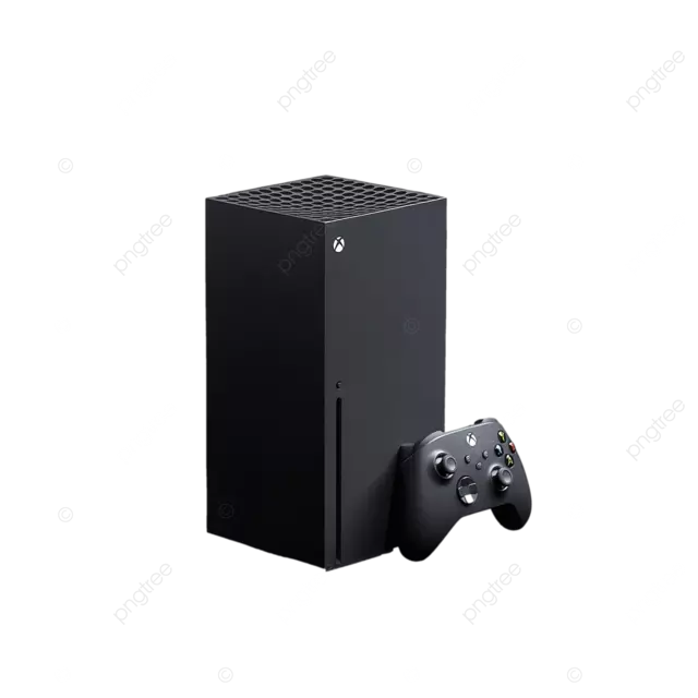 Xbox Series X 未来派数字艺术，带有微软徽标和上涨的股票图表