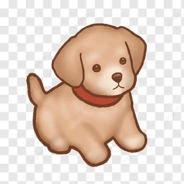 卡通q版可爱涂鸦风格宠物狗小狗