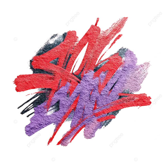 紫色和红色涂鸦笔触，白色背景