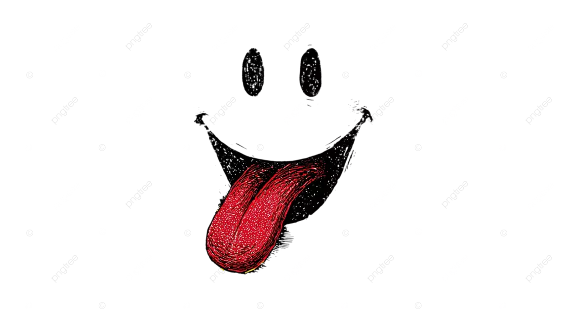 黄色背景，中间用黑色线条画了一个笑脸。