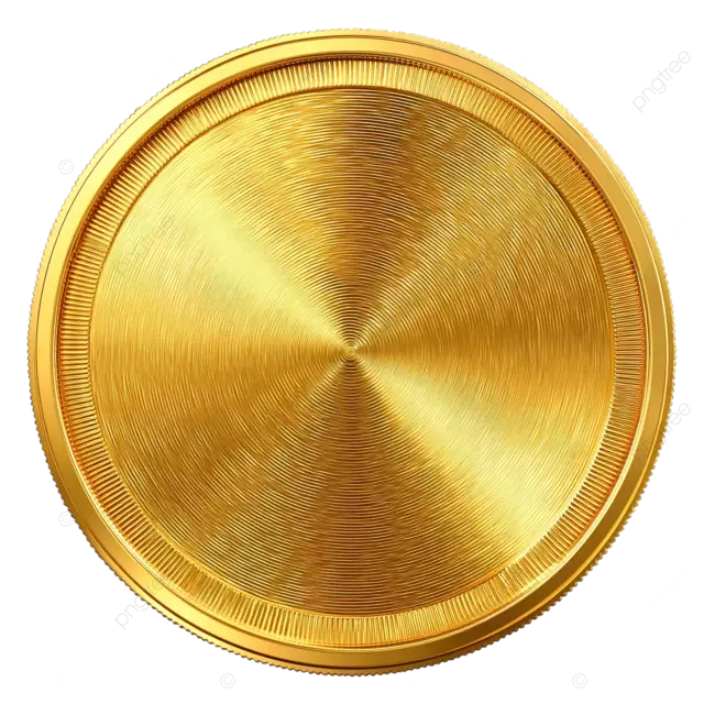 矢量金币插画空白硬币白色背景