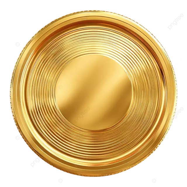 矢量金币插画空白硬币白色背景