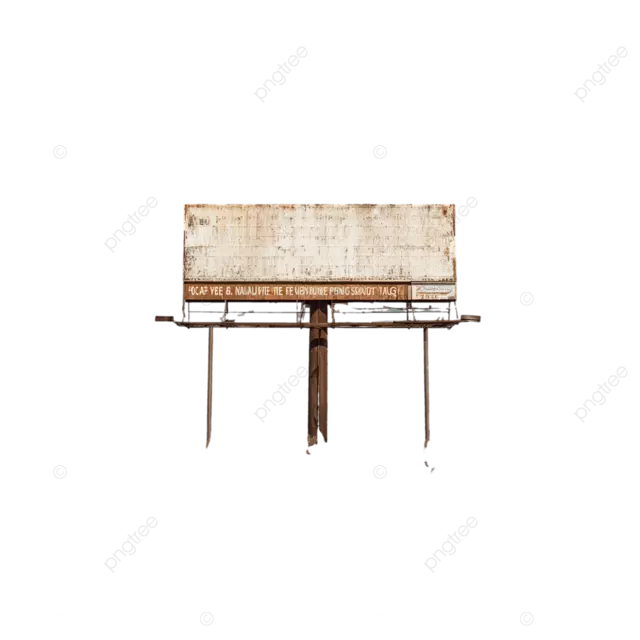 金属架上的复古广告广告牌