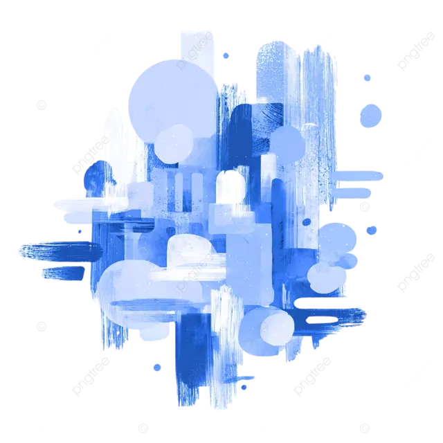 摘要插图纽约杂志样式单色软蓝色笔触白色背景