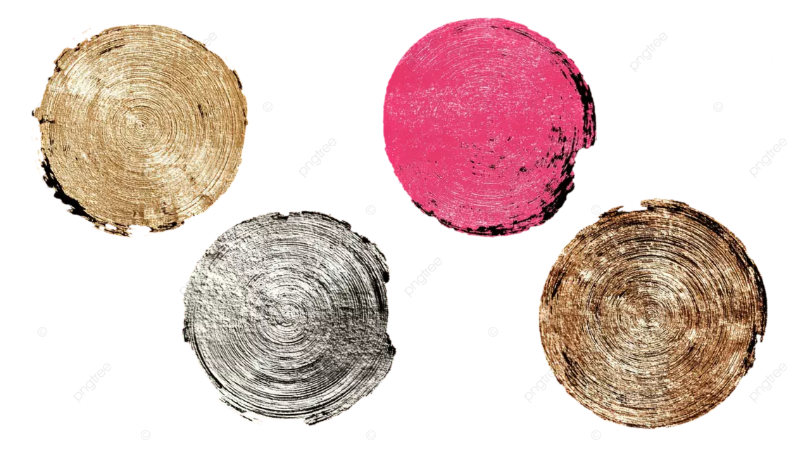 黑色上的四个彩色笔触圆圈