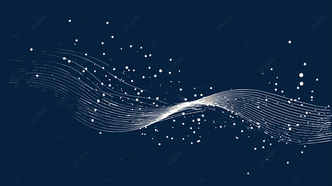 黑色背景上的白色线条构成波浪状曲线，如同五线谱。