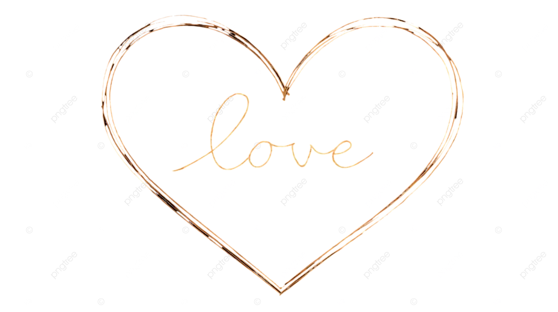 极简黑色背景棕色心形轮廓爱心手写风格浪漫设计