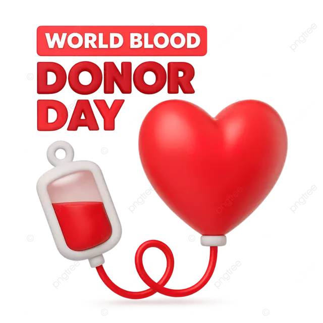 世界献血者日手输血献血心脏矢量png