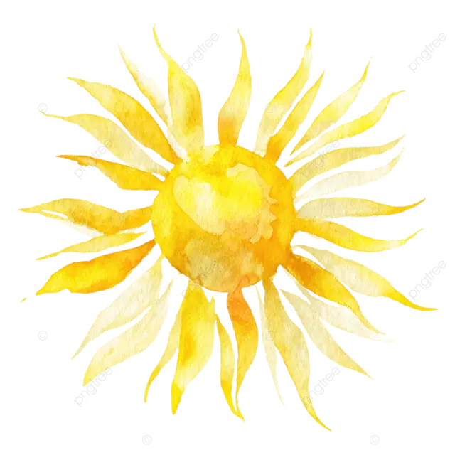 水彩太阳软黄色背景