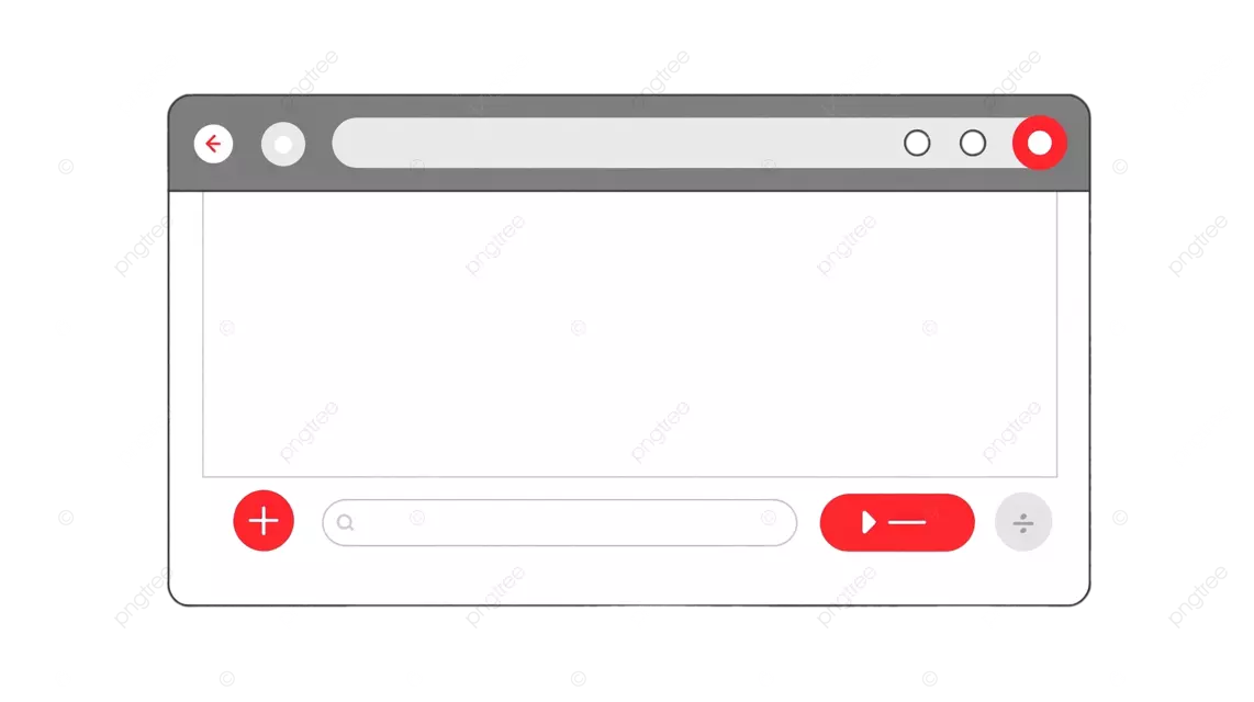 极简浏览器窗口界面，灰色标题栏，白色地址栏