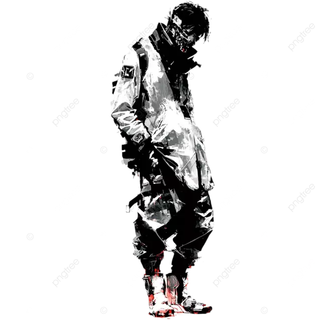 新川洋二 赛博朋克 黑色侦探漫画风格 喜怒无常 高对比度