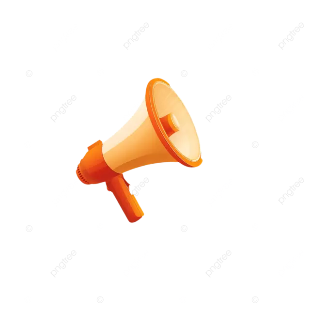 扩音器, 公告, 插图, 现代, 平面, 矢量, 充满活力, 橙色, 黄色, 色调, 抽象, 背景, 最小, 干净, 设计, 正面, 动态, 光线, 声波, 居中, 构图, 高分辨率, 白色空间, 电子邮件, 标题