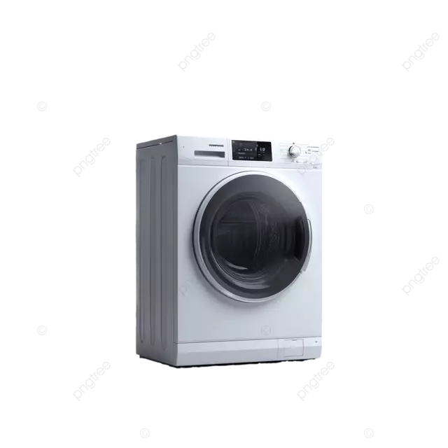 带漂浮围巾的洗衣机和在反射表面上的礼物架子