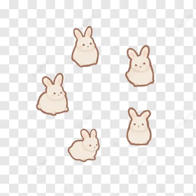 卡通q版可爱涂鸦风格宠物兔小白兔