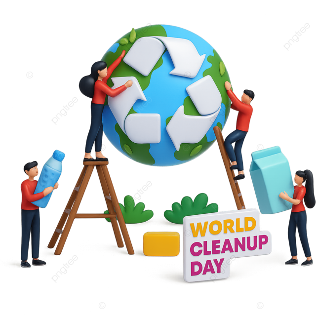 世界清洁志愿者在户外工作环境保护活动