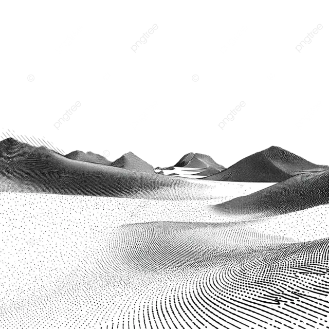 白色背景上抽象黑色轮廓沙漠矢量沙纹理平面固体几何
