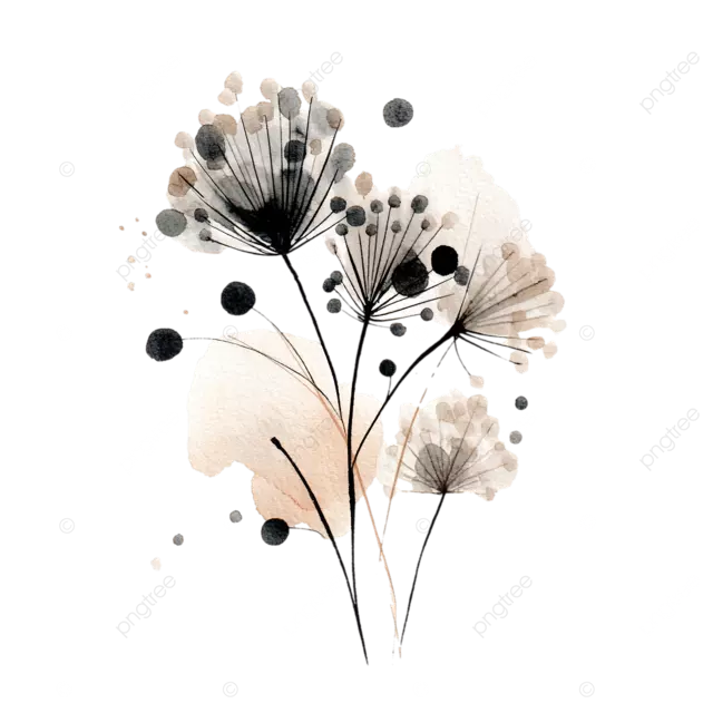 受 Kittie Sabatier 启发的简单抽象水墨水彩画