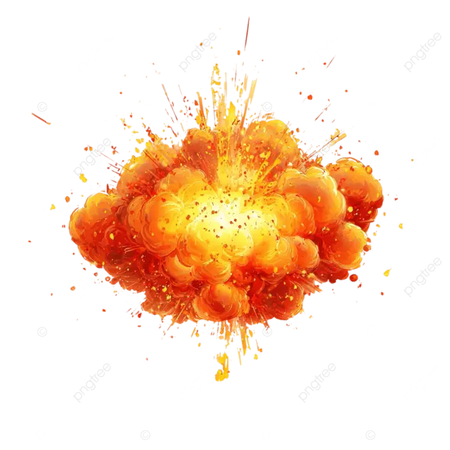 卡通爆炸轰隆效果 png vfx 2d 艺术白色背景