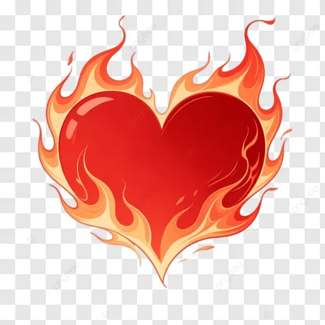燃烧的心形图案