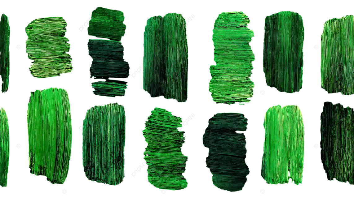 黑色背景上的绿色笔触图案